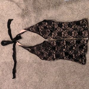 Sexy full zip corset style top